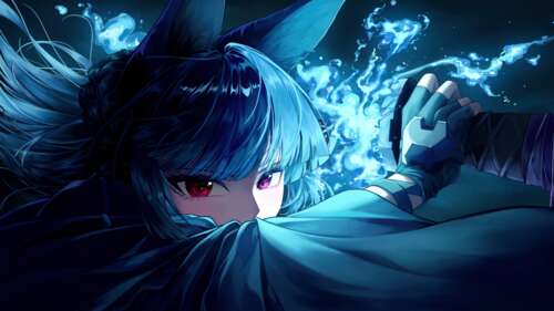 High-detail character artwork of Hoshimi Miyabi from Zenless Zone Zero wallpaper