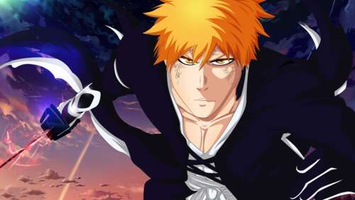 Ichigo Kurosaki from Bleach: Thousand-Year Blood War in a dynamic action pose. wallpaper download