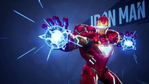Iron Man in his signature red and gold powered armor from Marvel Rivals. free hd wallpapers