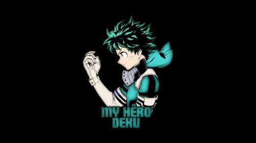 A high-resolution cinematic close-up of Izuku Midoriya (Deku) from My Hero Academia... free hd wallpapers