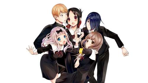 Characters Kaguya Shinomiya, Miyuki Shirogane, Chika Fujiwara, and Yuu Ishigami from... Desktop desktop wallpaper