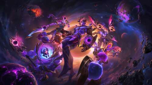 Kai'Sa from League of Legends featuring a deep purple aesthetic and cinematic 5K... free background images