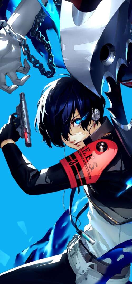 Cinematic high-resolution game art of Makoto Yuki from Persona 3 Reload UmiDigi Umidigi X download free wallpaper for phone