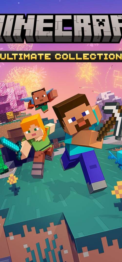 A cinematic depiction of Steve from Minecraft overlooking a vast, high-definition... UmiDigi Umidigi X cell phone backgrounds free