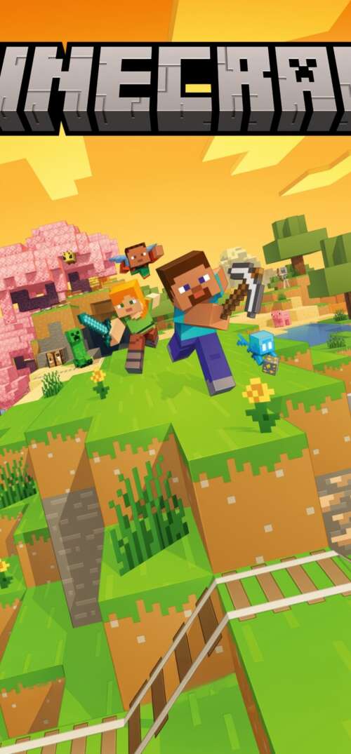 Cinematic 5K key art for Minecraft Deluxe Edition featuring Steve in a detailed blocky... UmiDigi Umidigi X free hd wallpapers