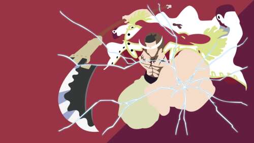 Minimalist silhouette art of Monkey D. Luffy from One Piece wallpaper download
