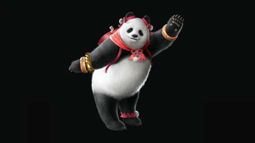 A cinematic, high-resolution close-up of Panda from the video game Tekken 8 on a... free wallpaper