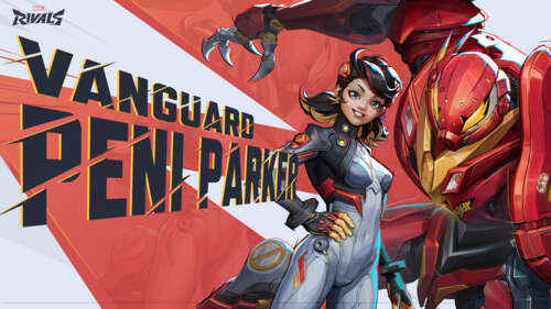 Peni Parker from the Marvel Rivals video game featuring her signature combat suit. wallpaper download