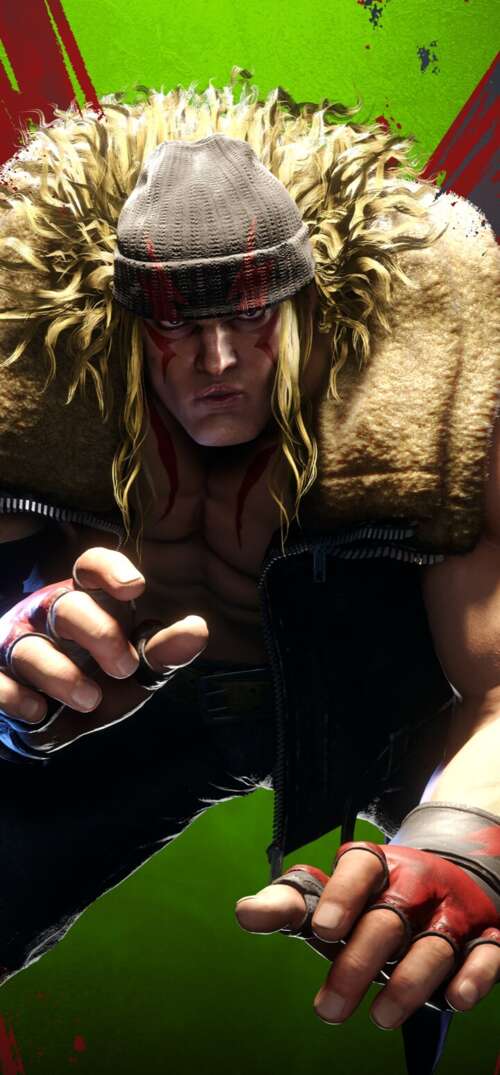 A highly detailed, cinematic close-up of Ryu from Street Fighter 6, featuring realistic... UmiDigi Umidigi X lock screen wallpaper