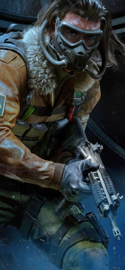 A tactical military operator equipped with futuristic combat gear and advanced weaponry... Samsung Galaxy S26 Ultra background images hd