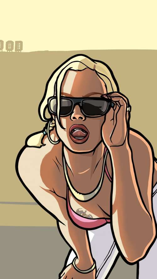 Carl "CJ" Johnson from Grand Theft Auto: San Andreas standing in a street setting,... lava Play Max free hd wallpapers