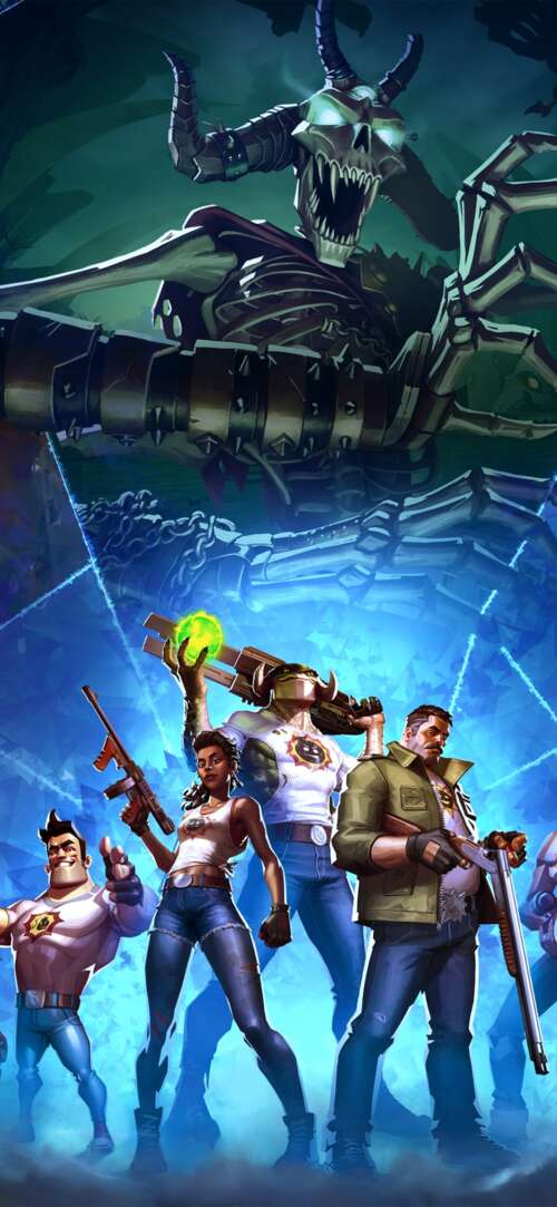 A futuristic cybernetic warrior in glowing advanced armor standing in a vibrant,... Apple iPhone 16e lock screen wallpaper