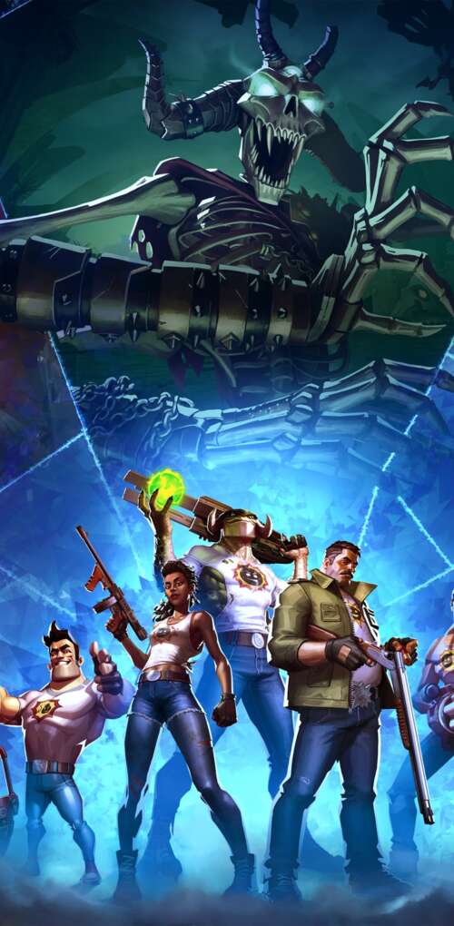 A futuristic cybernetic warrior in glowing advanced armor standing in a vibrant,... Huawei Mate 30 Pro wallpaper images