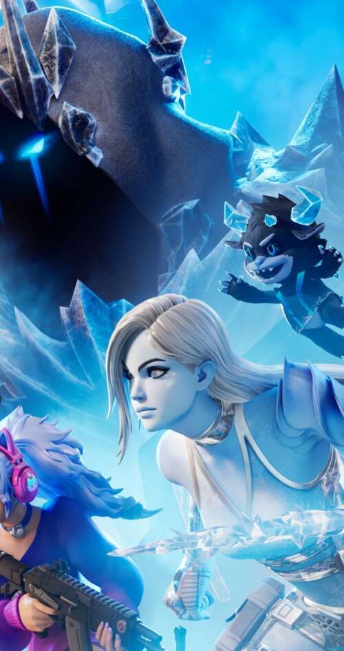 A character from Fortnite Battle Royale prepared for combat in a colorful, high-tech... Sharp Aquos C10 pictures for wallpaper