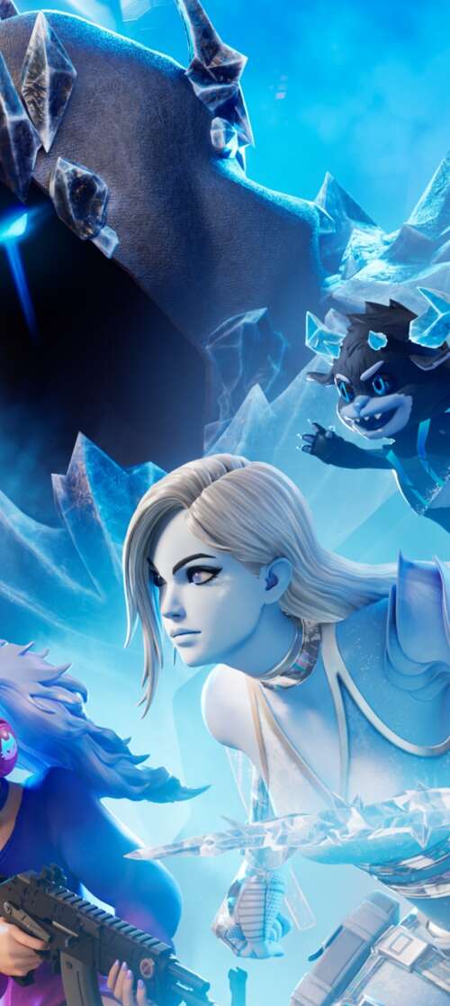 A character from Fortnite Battle Royale prepared for combat in a colorful, high-tech... Doogee Fire 7 wallpaper photo gallery download