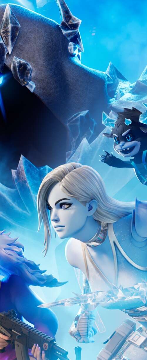 A character from Fortnite Battle Royale prepared for combat in a colorful, high-tech... Meizu Note 16 wallpaper images