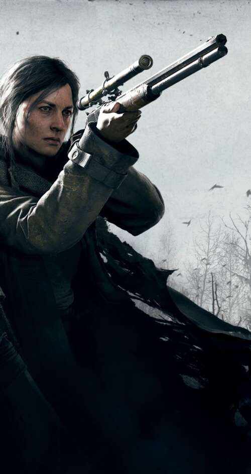 A rugged Hunter from the game Hunt: Showdown standing in a dark, misty swamp environment. Sharp Aquos C10 background images hd