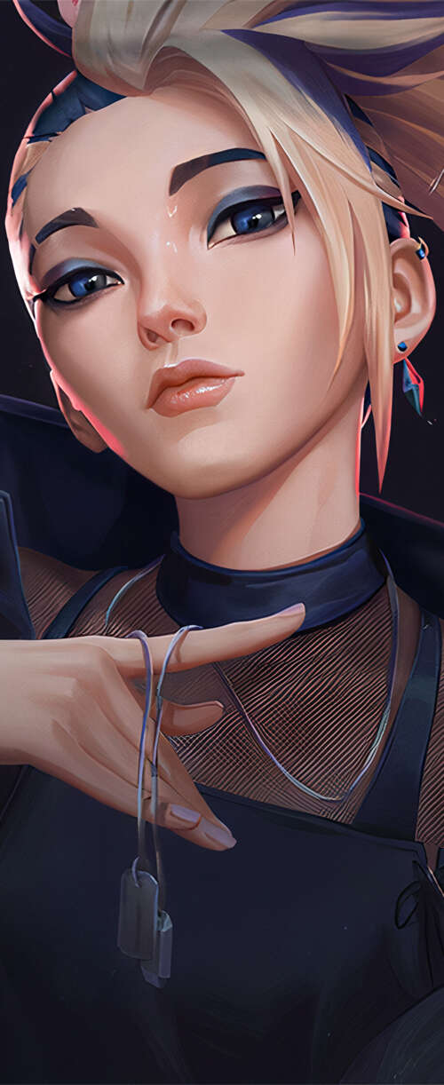 Akali from League of Legends K/DA wearing neon-accented urban streetwear Meizu Note 16 background images hd