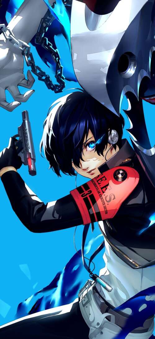 Cinematic high-resolution game art of Makoto Yuki from Persona 3 Reload realme neo7 Turbo free background images