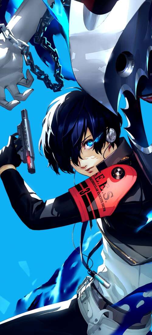Cinematic high-resolution game art of Makoto Yuki from Persona 3 Reload Honor Magic V6 free wallpaper