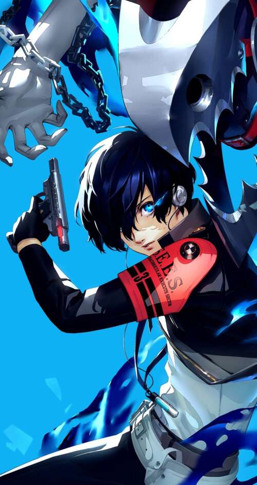 Cinematic high-resolution game art of Makoto Yuki from Persona 3 Reload Sharp Aquos C10 download free wallpaper for phone
