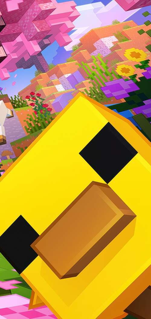 A hyper-realistic 5K depiction of Steve from Minecraft with futuristic lighting and... TCL K70 free background images