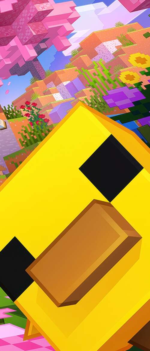 A hyper-realistic 5K depiction of Steve from Minecraft with futuristic lighting and... Samsung Galaxy Z TriFold