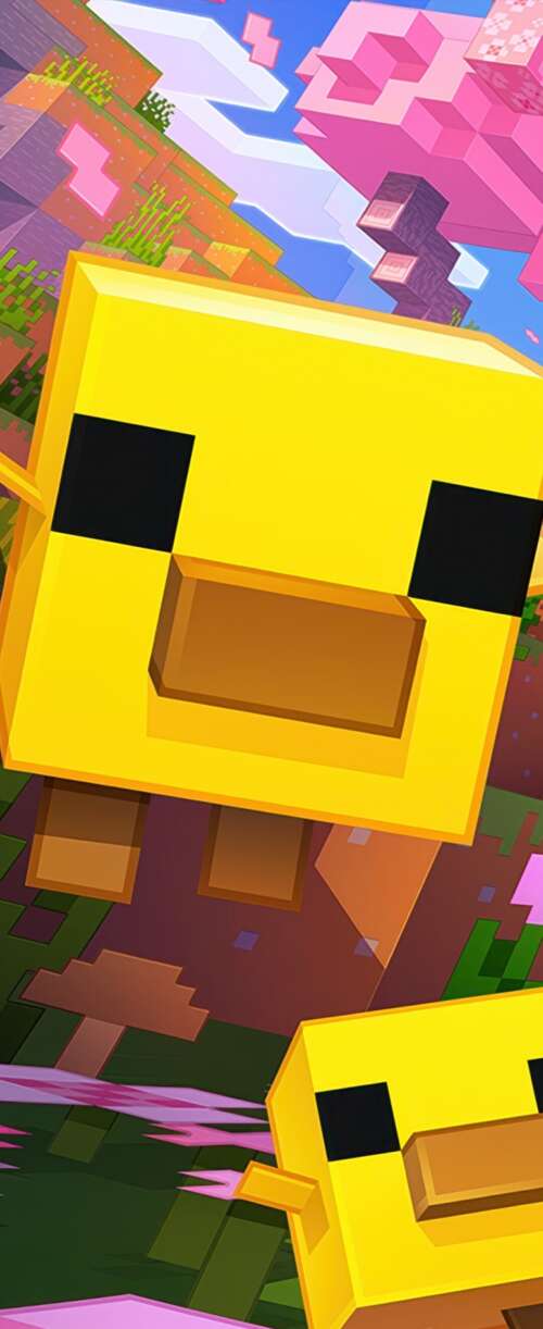 A hyper-realistic, high-resolution 5K landscape of a Minecraft world with advanced... Meizu Note 16 free background
