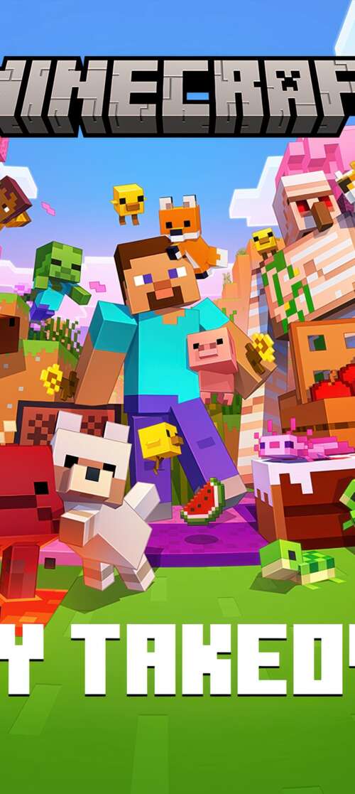 A hyper-realistic 5K rendering of Steve from Minecraft in a highly detailed, next-generation... Doogee Fire 7 free background