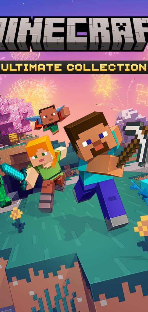 A cinematic depiction of Steve from Minecraft overlooking a vast, high-definition... Oppo A6c