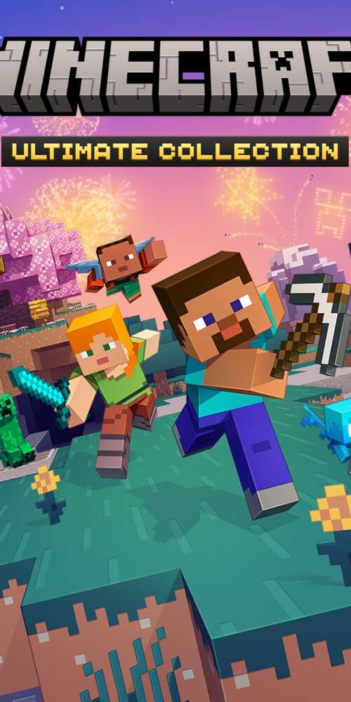 A cinematic depiction of Steve from Minecraft overlooking a vast, high-definition... Doogee Fire 3 wallpapers for android