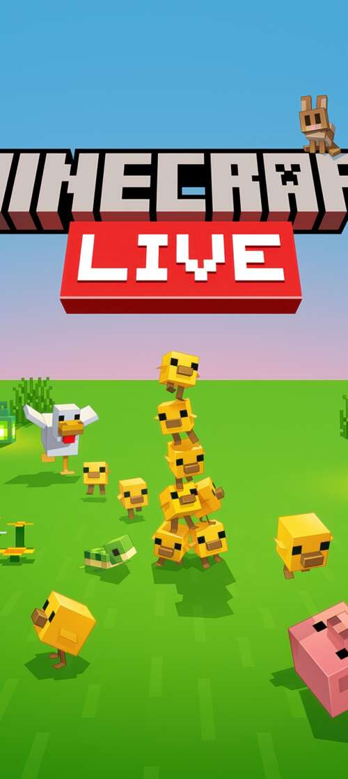 Cinematic 5K key art for Minecraft Live 2026 featuring Steve in a lush, highly detailed... Doogee Fire 7 cell phone backgrounds free