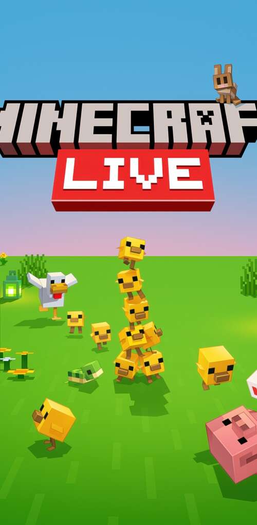 Cinematic 5K key art for Minecraft Live 2026 featuring Steve in a lush, highly detailed... Huawei Mate 30 Pro lock screen wallpaper