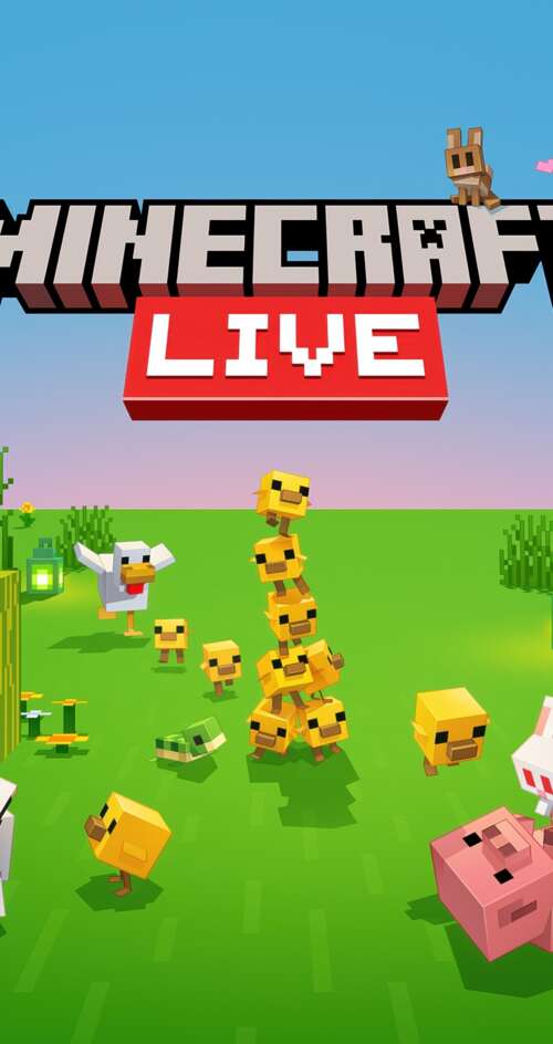 Cinematic 5K key art for Minecraft Live 2026 featuring Steve in a lush, highly detailed... Sharp Aquos C10 lock screen wallpaper
