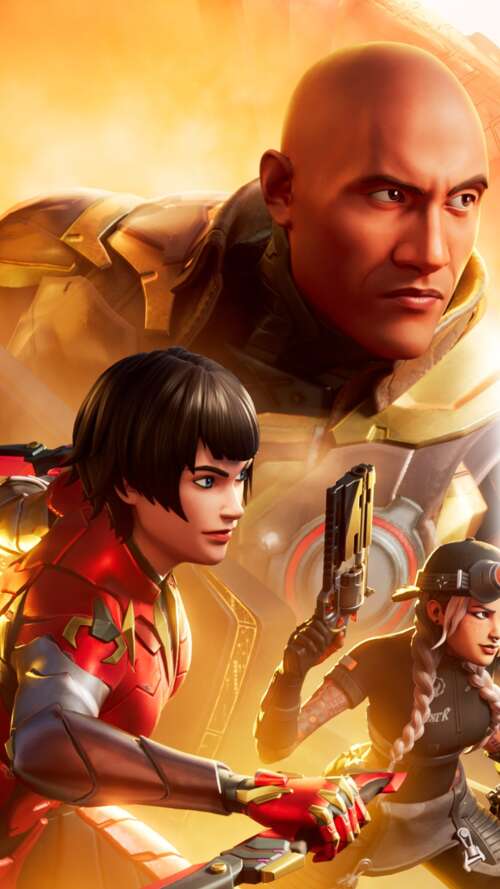 A highly detailed and cinematic view of a stylized combatant in a futuristic Fortnite... Apple iPhone SE 2020 free background images