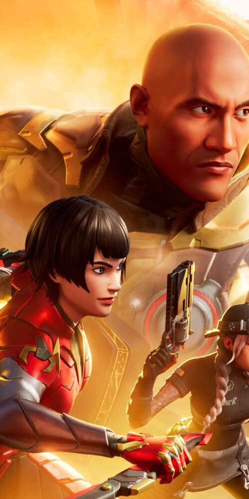 A highly detailed and cinematic view of a stylized combatant in a futuristic Fortnite... Doogee Fire 3 free hd wallpapers