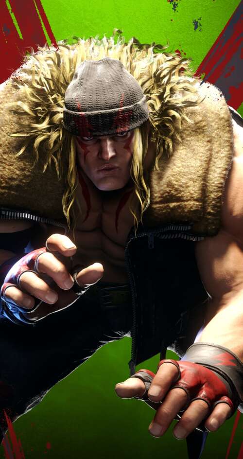 A highly detailed, cinematic close-up of Ryu from Street Fighter 6, featuring realistic... Sharp Aquos C10 lock screen wallpaper