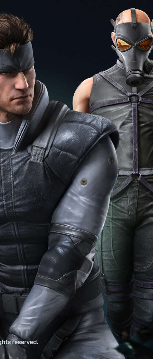 Solid Snake from Metal Gear Solid wearing detailed tactical gear in a gritty combat... Samsung Galaxy Z Flip7 free hd wallpapers