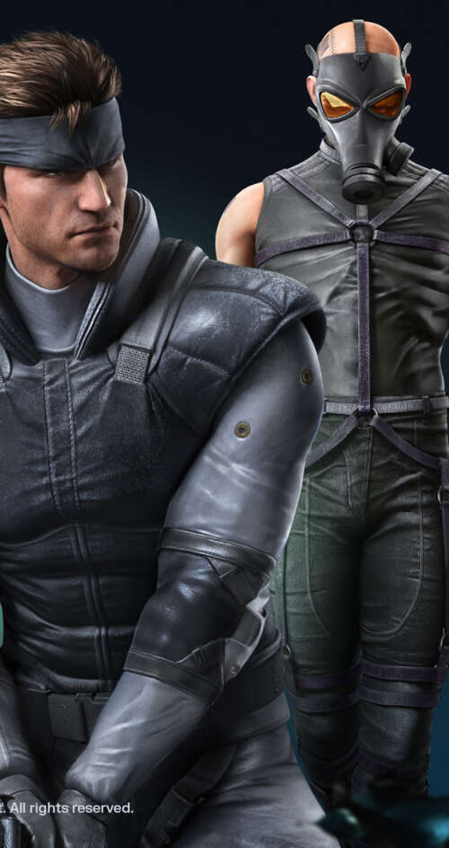 Solid Snake from Metal Gear Solid wearing detailed tactical gear in a gritty combat... Sharp Aquos C10 mobile wallpaper