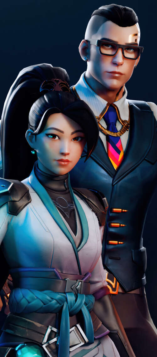 Character art of Sage, Cypher, and Killjoy from the game Valorant. Cubot P90 wallpaper download