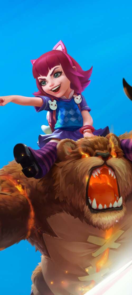 Annie from League of Legends: Wild Rift lava Shark download free phone wallpaper