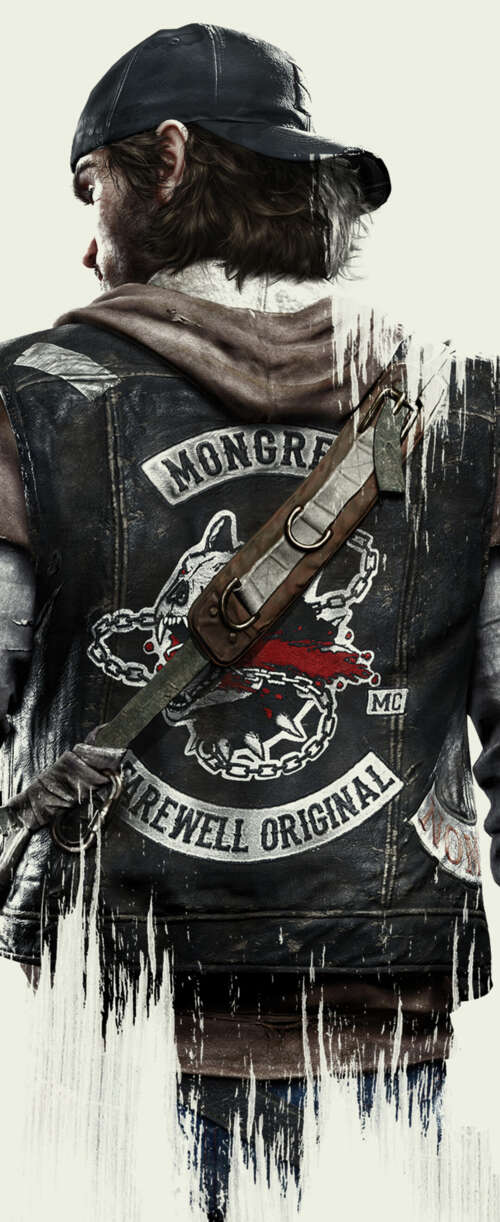 A high-detail portrait of Deacon St. John from the video game Days Gone, featuring... Meizu Note 16 pictures for wallpaper