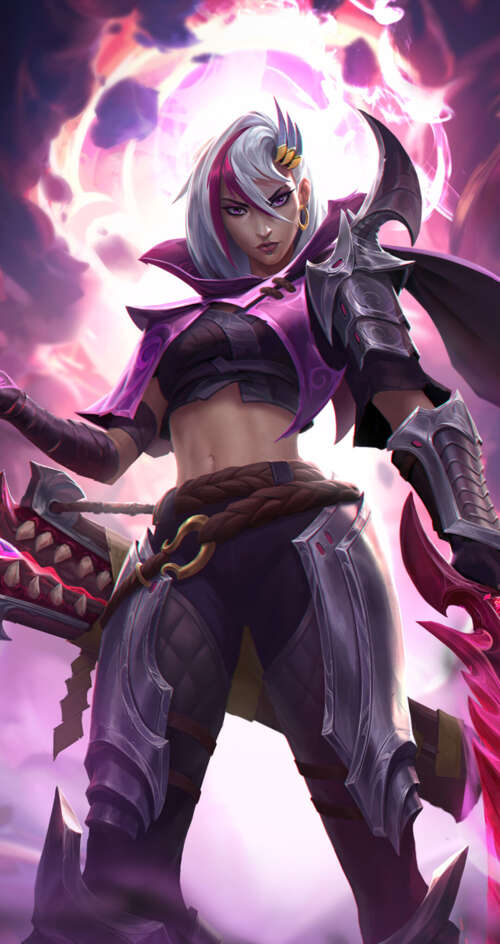An epic character skin concept for Mobile Legends: Bang Bang featuring intricate... Sharp Aquos C10