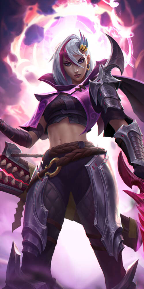 An epic character skin concept for Mobile Legends: Bang Bang featuring intricate... Doogee Fire 3 Pro cell phone backgrounds free