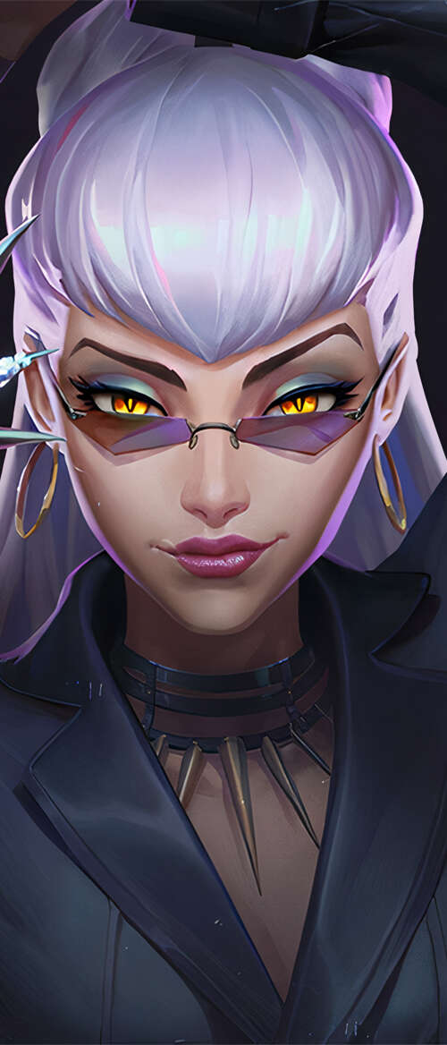 Dark themed portrait of Evelynn from League of Legends featuring a mysterious and... wallpaper images