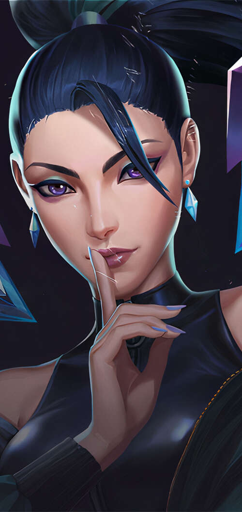 Kai'Sa from League of Legends in K/DA K-pop superstar attire Oppo A6s hd background