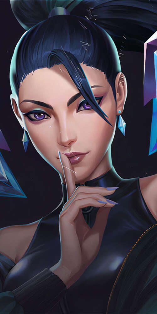 Kai'Sa from League of Legends in K/DA K-pop superstar attire Doogee Fire 3 Pro free background
