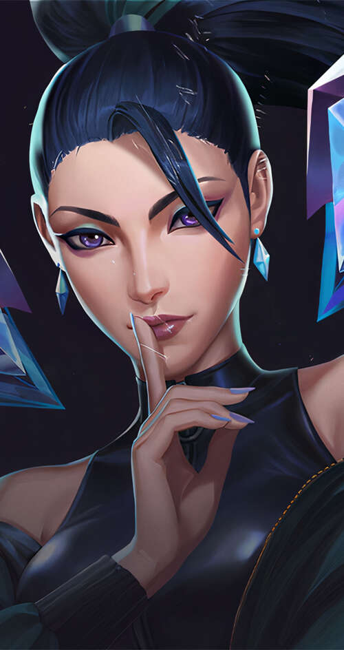 Kai'Sa from League of Legends in K/DA K-pop superstar attire Sharp Aquos C10 pictures for wallpaper