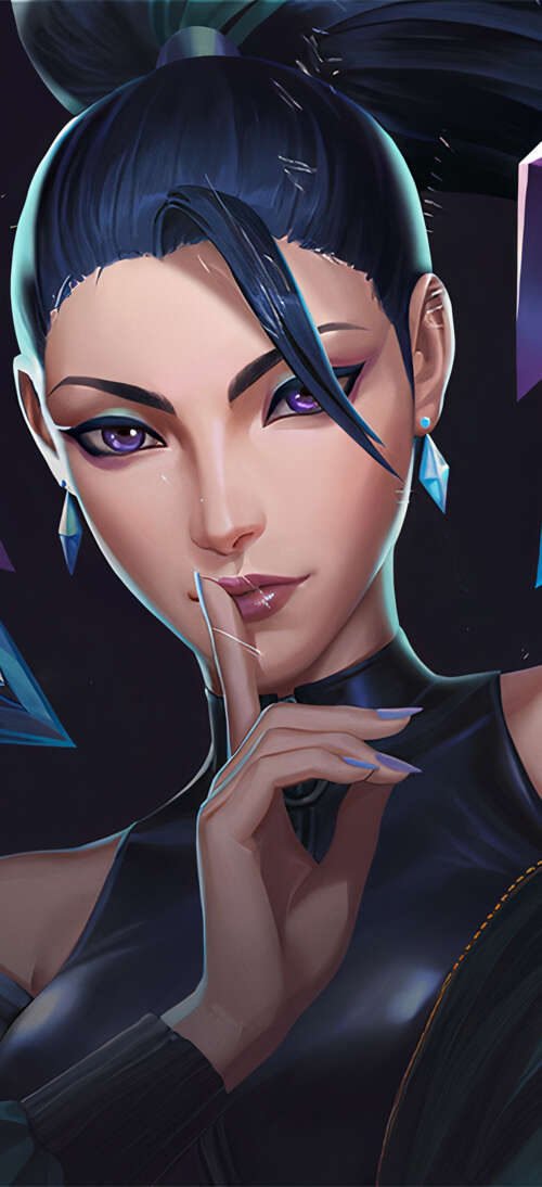 Kai'Sa from League of Legends in K/DA K-pop superstar attire Oppo A6L wallpaper
