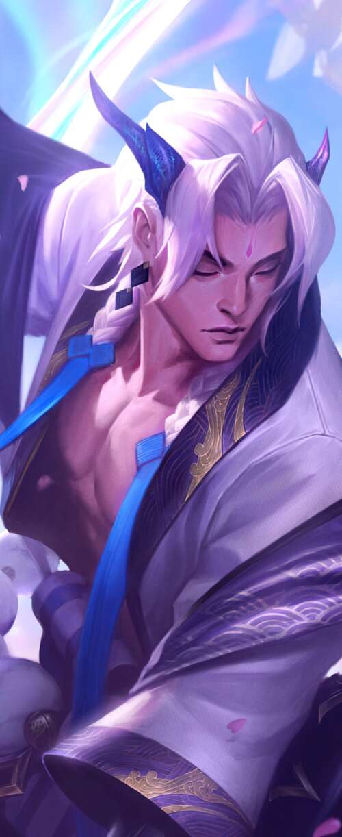 A cinematic and detailed digital illustration of a League of Legends champion. Meizu Note 16